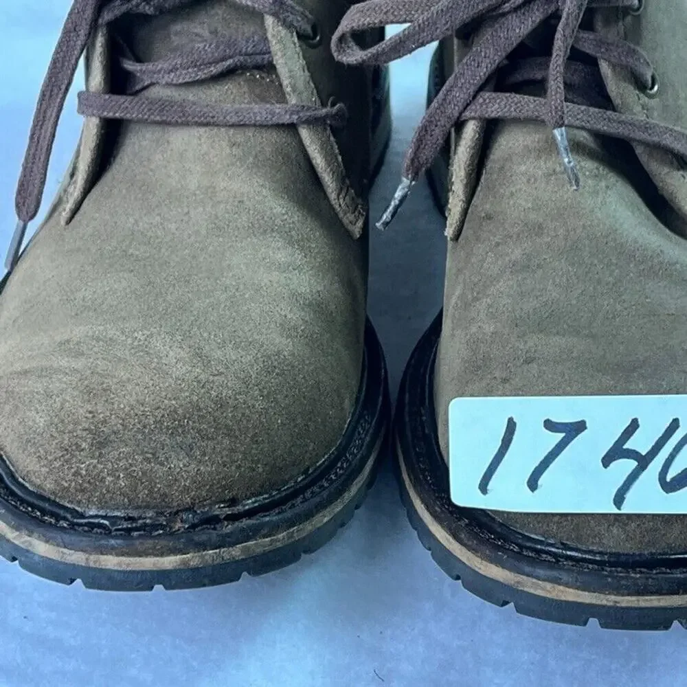Andrew Marc Chukka Boots Mens 8 Brown Leather Round Toe Lace Up